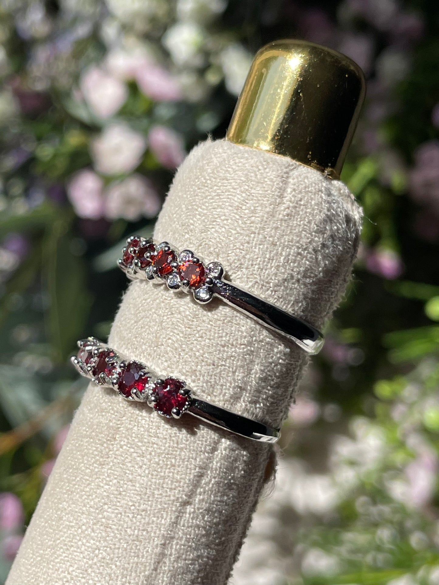 S925 Garnet Ring | Adjustable | جارنيت