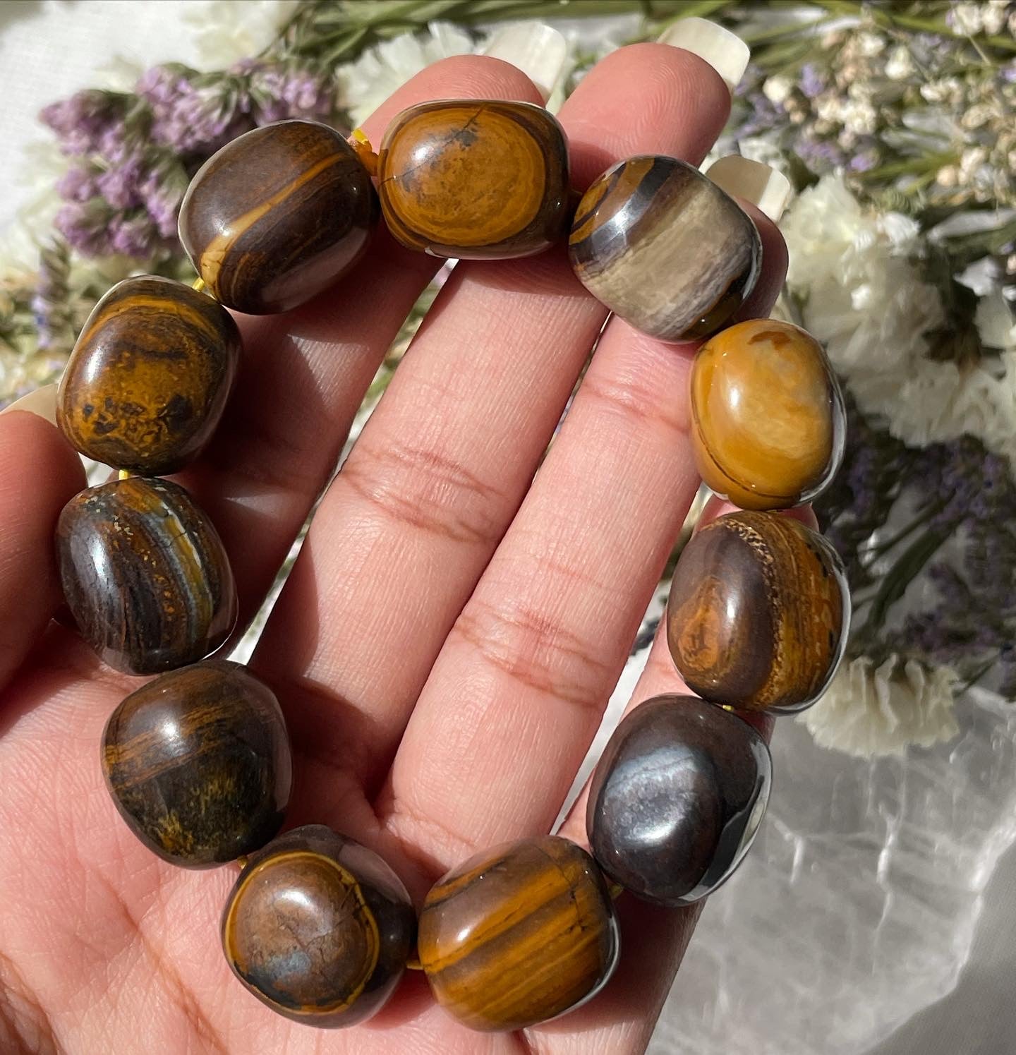 Tiger Eye Tumble Bracelet | عين النمر