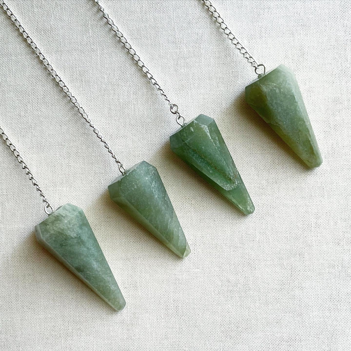 Green Aventurine Faceted Pendulum | بندول الافنتورين الاخضر