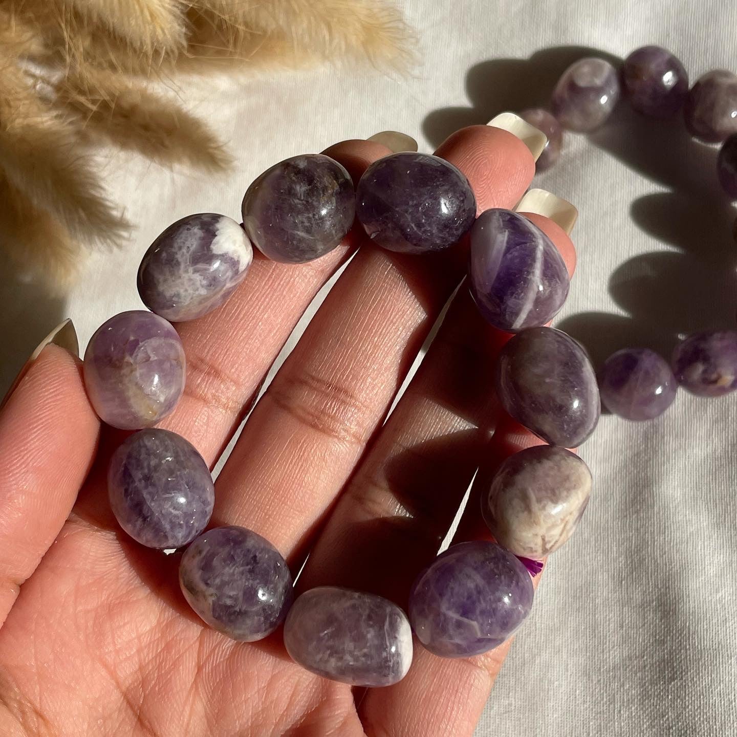 Dreamy Amethyst Tumble Bracelets | الجمشت