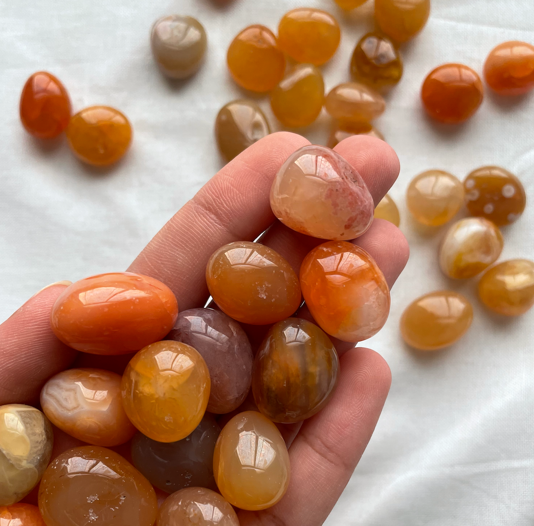 Orange Carnelian Mini Tumbles