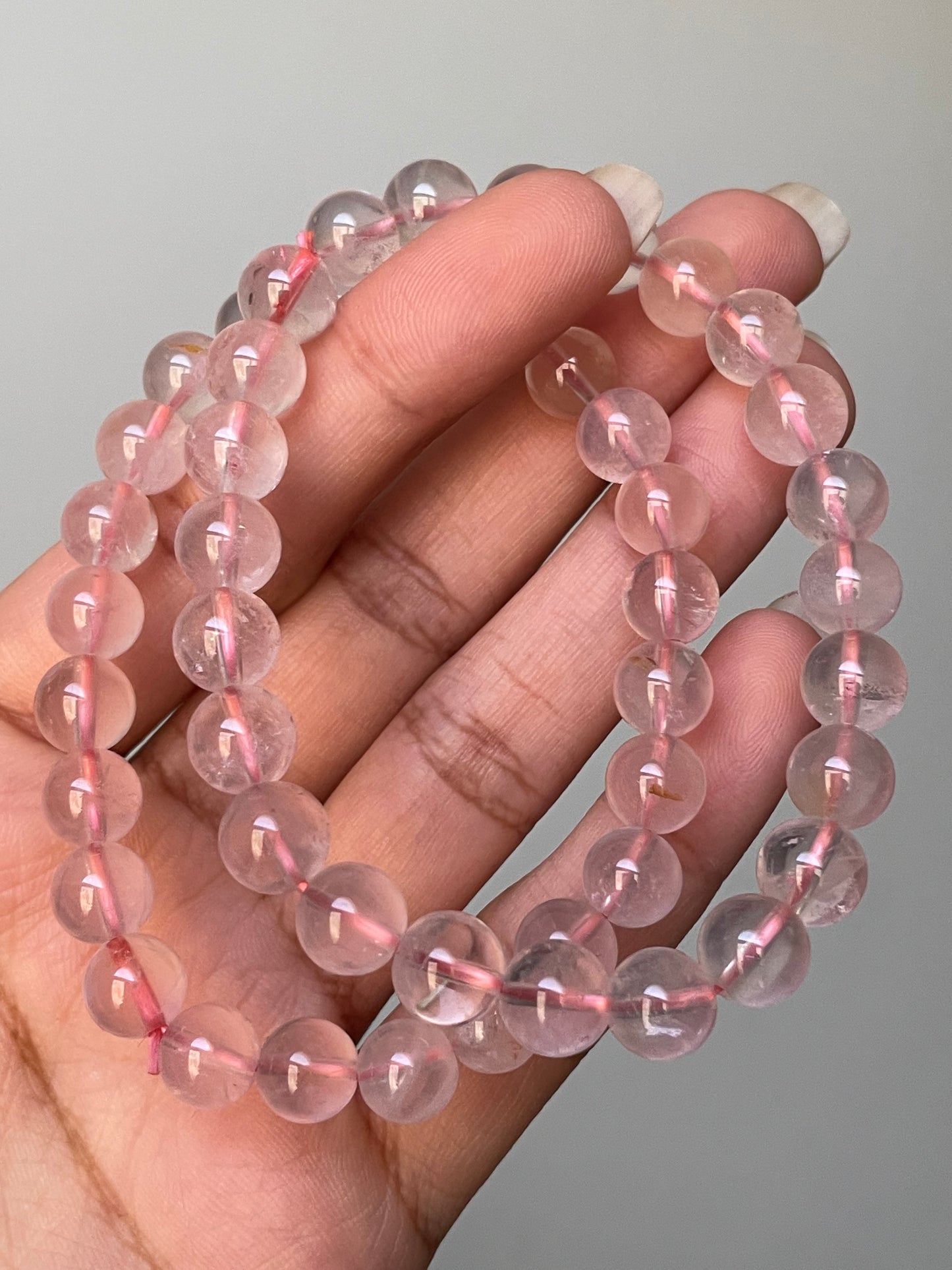 Rose Quartz Bracelet - High Quality | 8mm | كوارتز الزهري