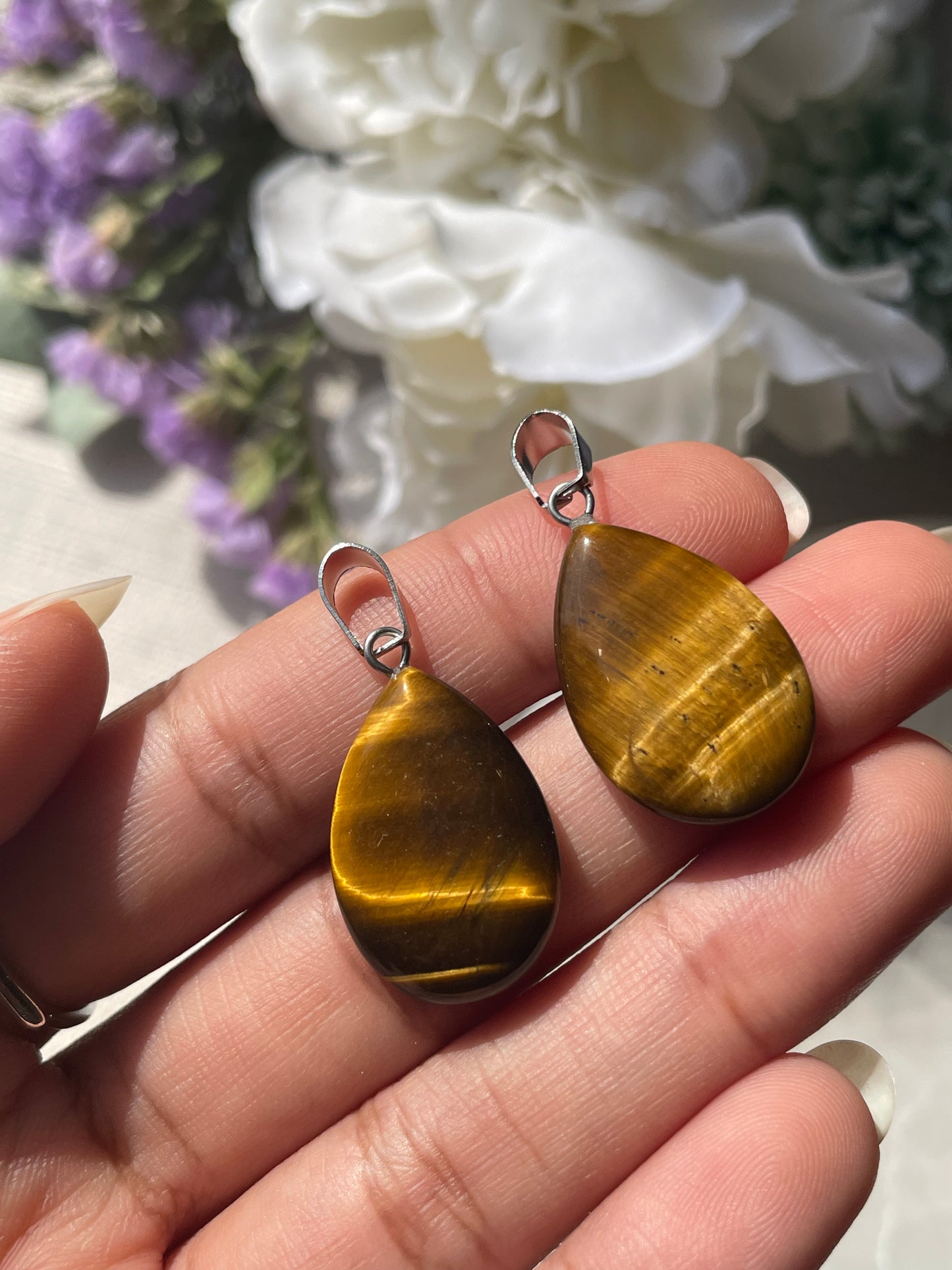 Tiger Eye Drop Pendant | عين النمر