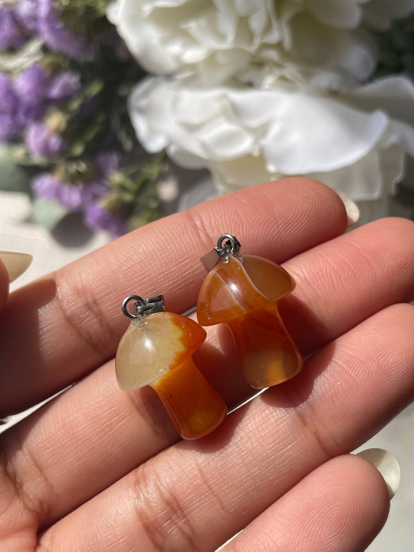 Carnelian Mushroom Pendant | كارنيليان