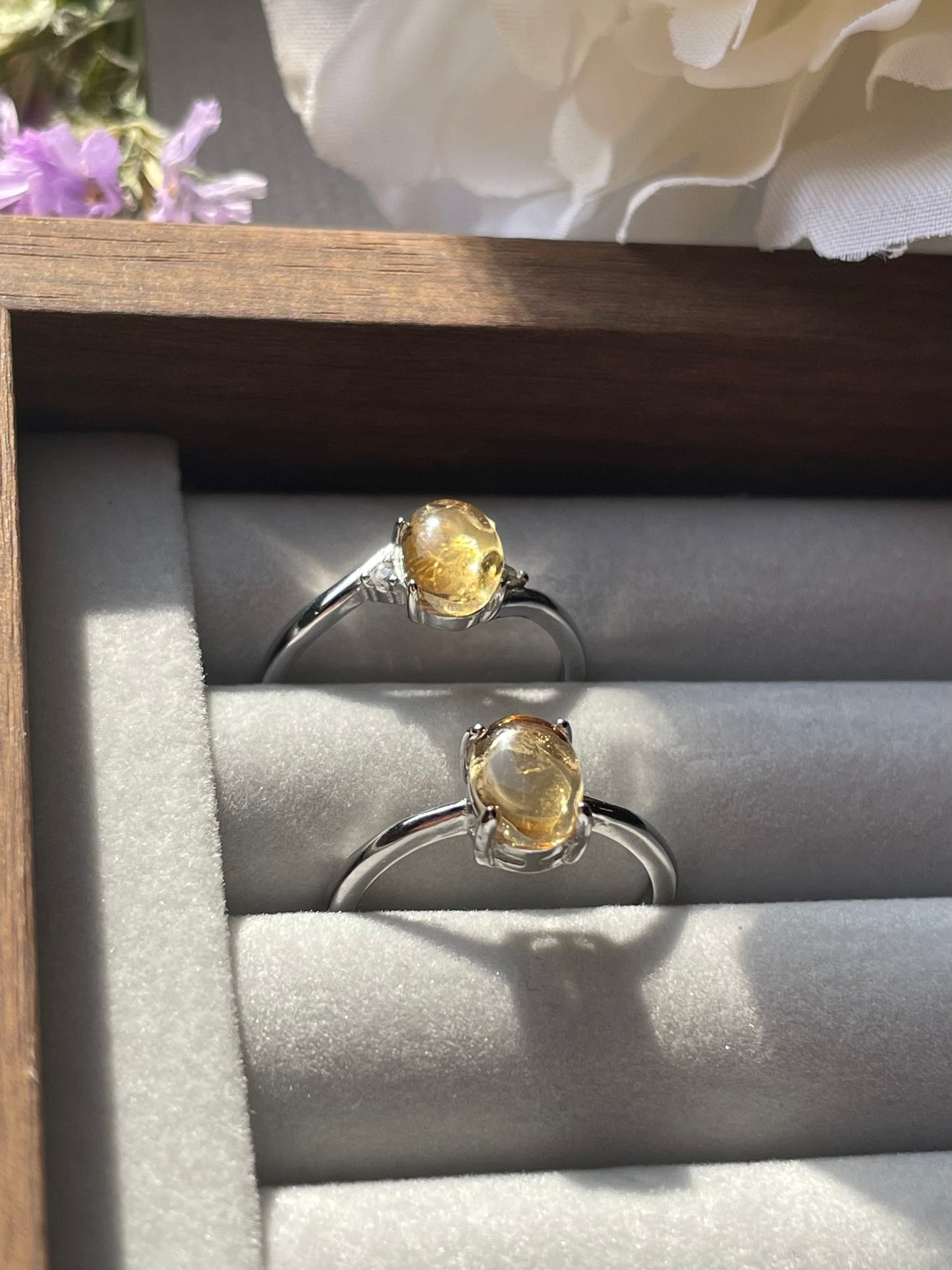 S925 Citrine Ring | Adjustable | سيترين