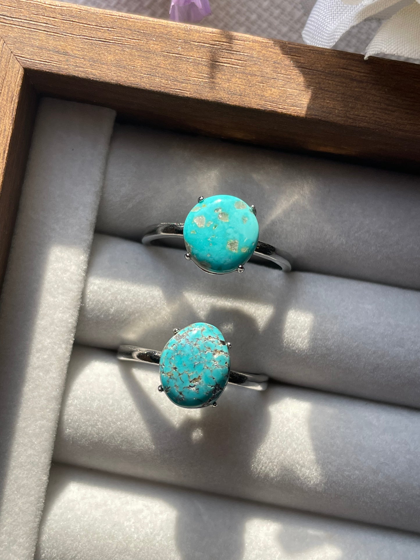 S925 Turquoise Ring | Adjustable | الفيروز