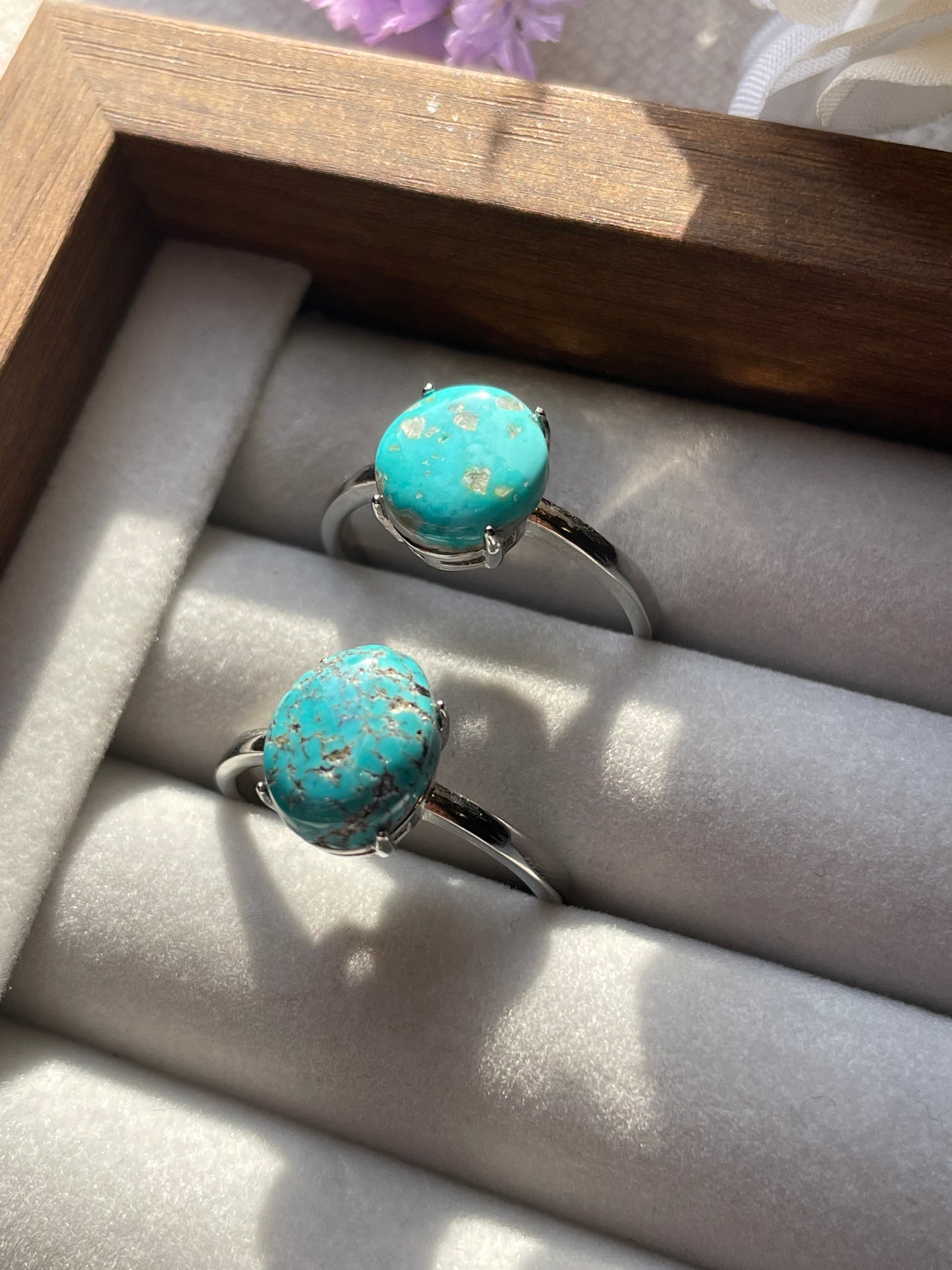 S925 Turquoise Ring | Adjustable | الفيروز