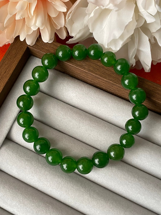 Green Jade Bracelet | 8mm | الجاد الاخضر