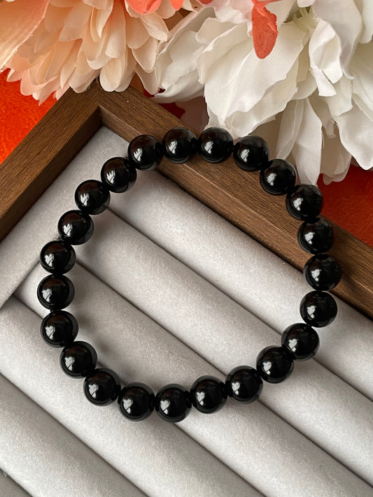 Black Obsidian Bracelet | 8mm | اوبسيديان الاسود - السبج