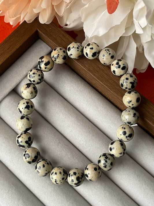 Dalmatian Jasper Bracelet | 8mm | دلمشن جاسبر