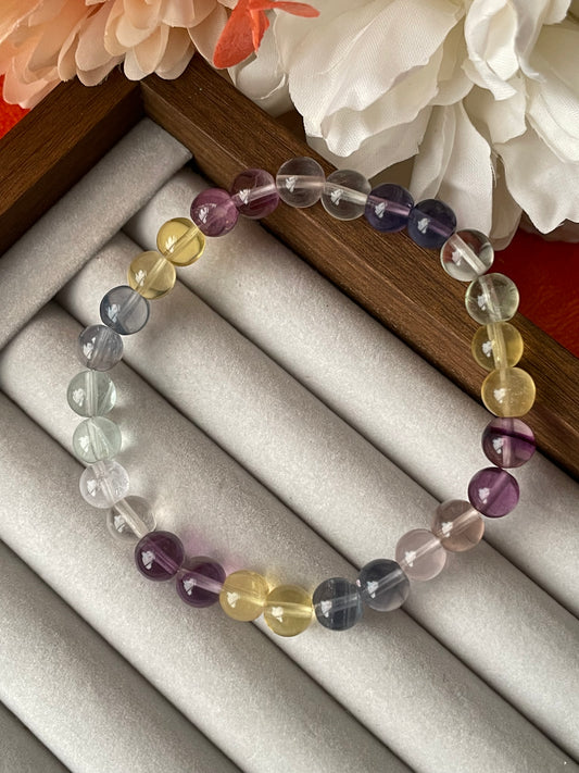 Rainbow Fluorite Bracelet - High Quality | 7mm | فلوريت