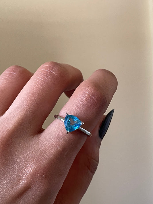 S925 Blue Topaz Ring