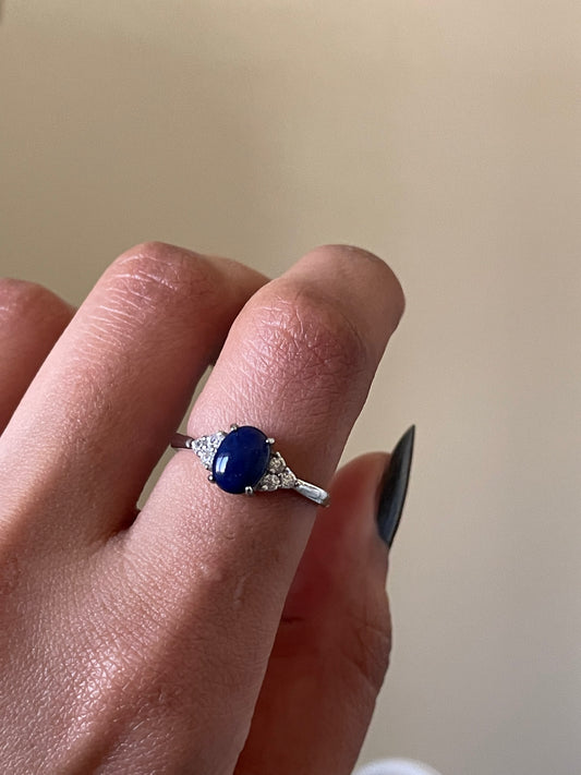 S925 Lapis Lazuli Ring | Adjastable | خاتم اللازورد