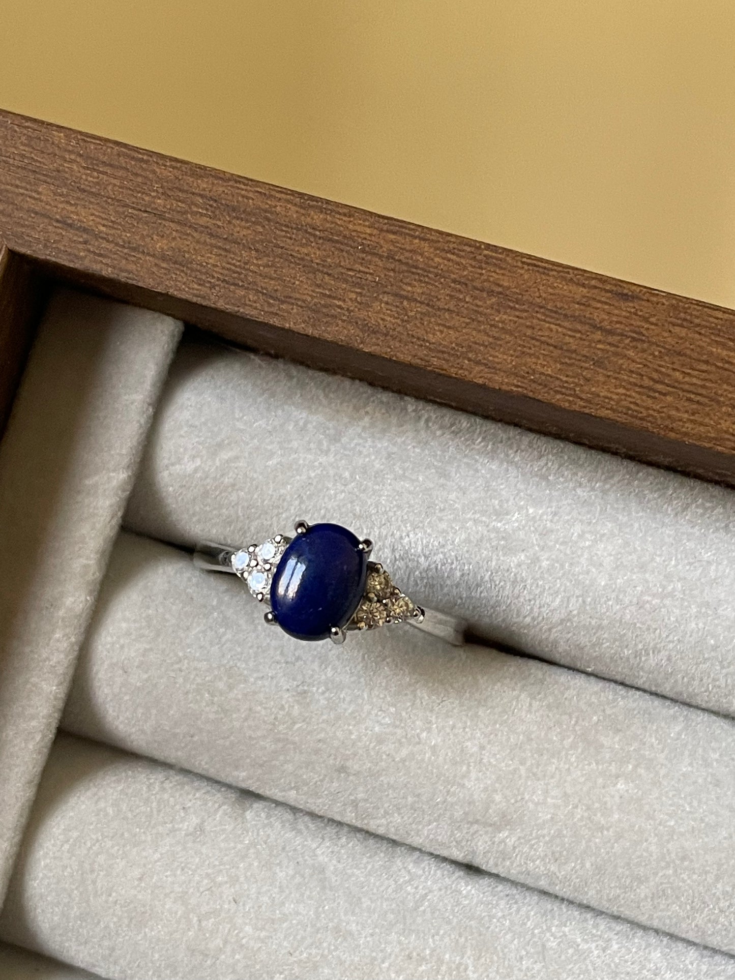 S925 Lapis Lazuli Ring | Adjastable | خاتم اللازورد