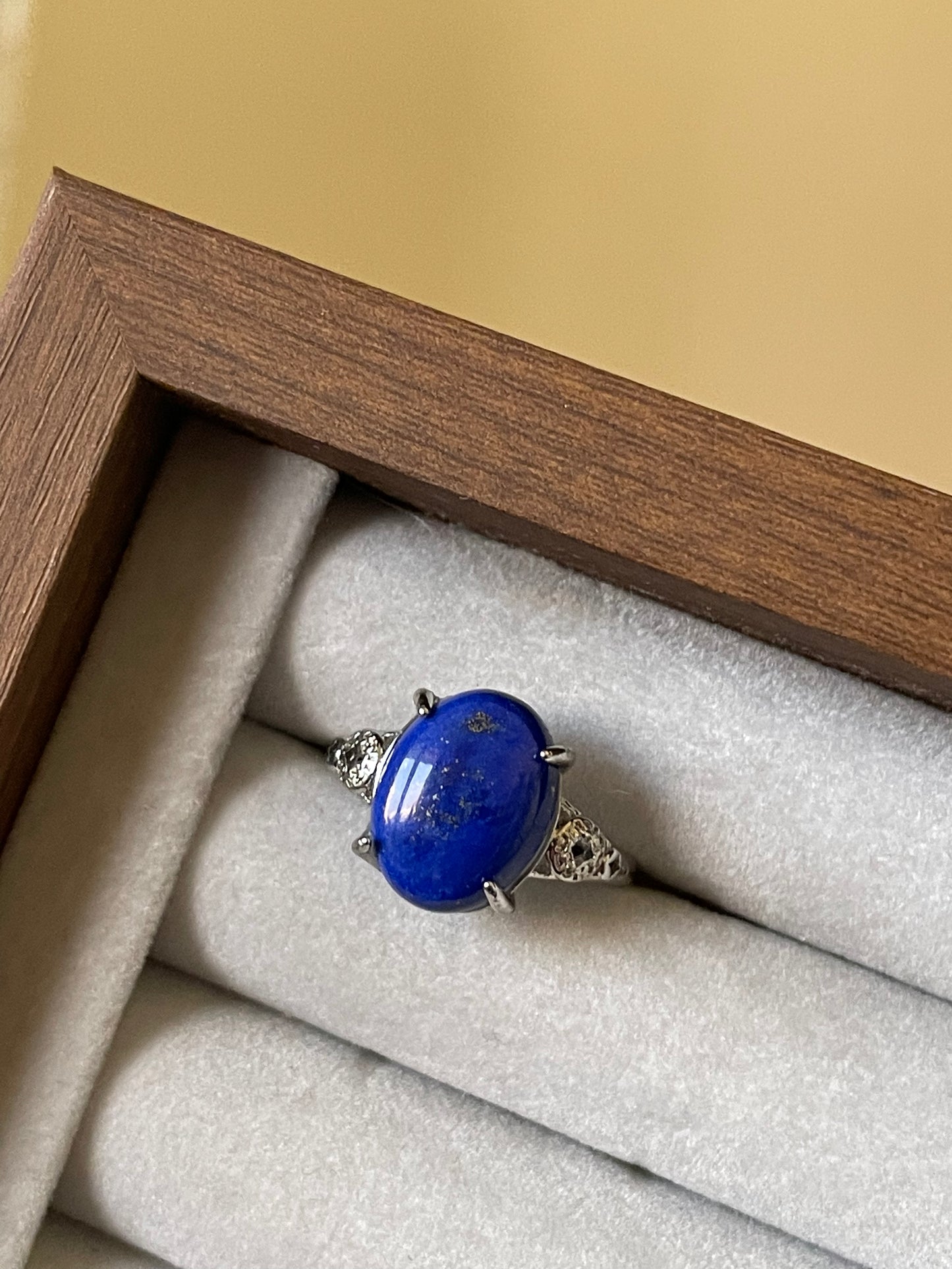 S925 Lapis Lazuli Ring | Adjastable | خاتم اللازورد