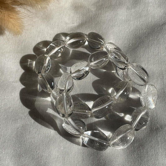 Clear Quartz Tumble Bracelet | كلير كوارتز - المرو