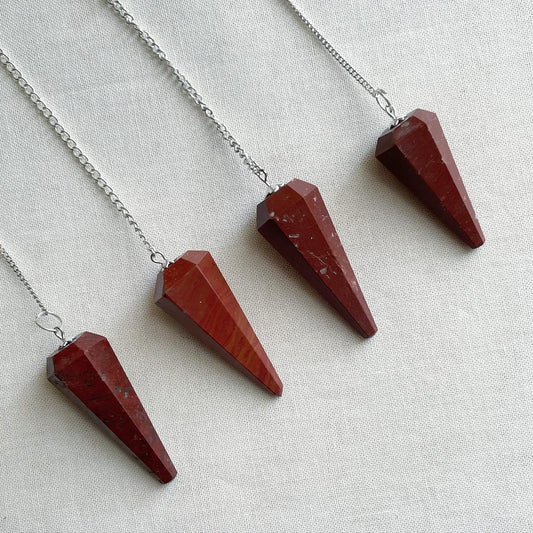 Red Jasper Faceted Pendulum |  بندول جاسبر الاحمر