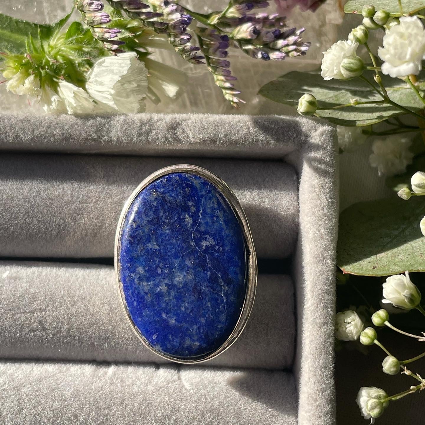 Lapis Lazuli Ring Sterling silver 925 | 7 | خاتم اللازورد فضة إسترليني