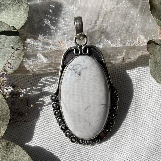 Howlite Pendant Sterling silver 925 هوليت فضة إسترليني