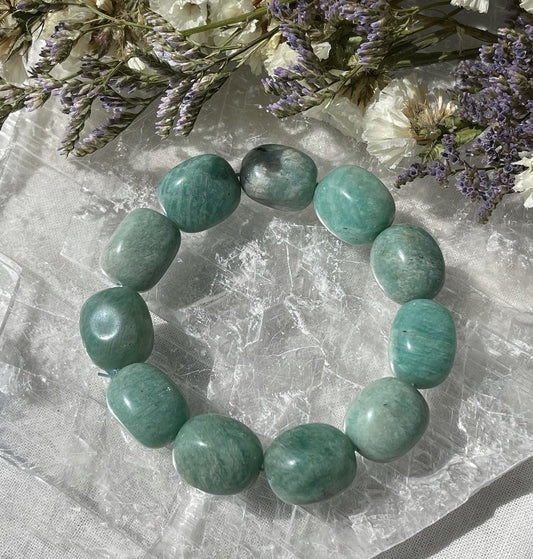 Amazonite Tumble Bracelet | 1cm | امازونيت