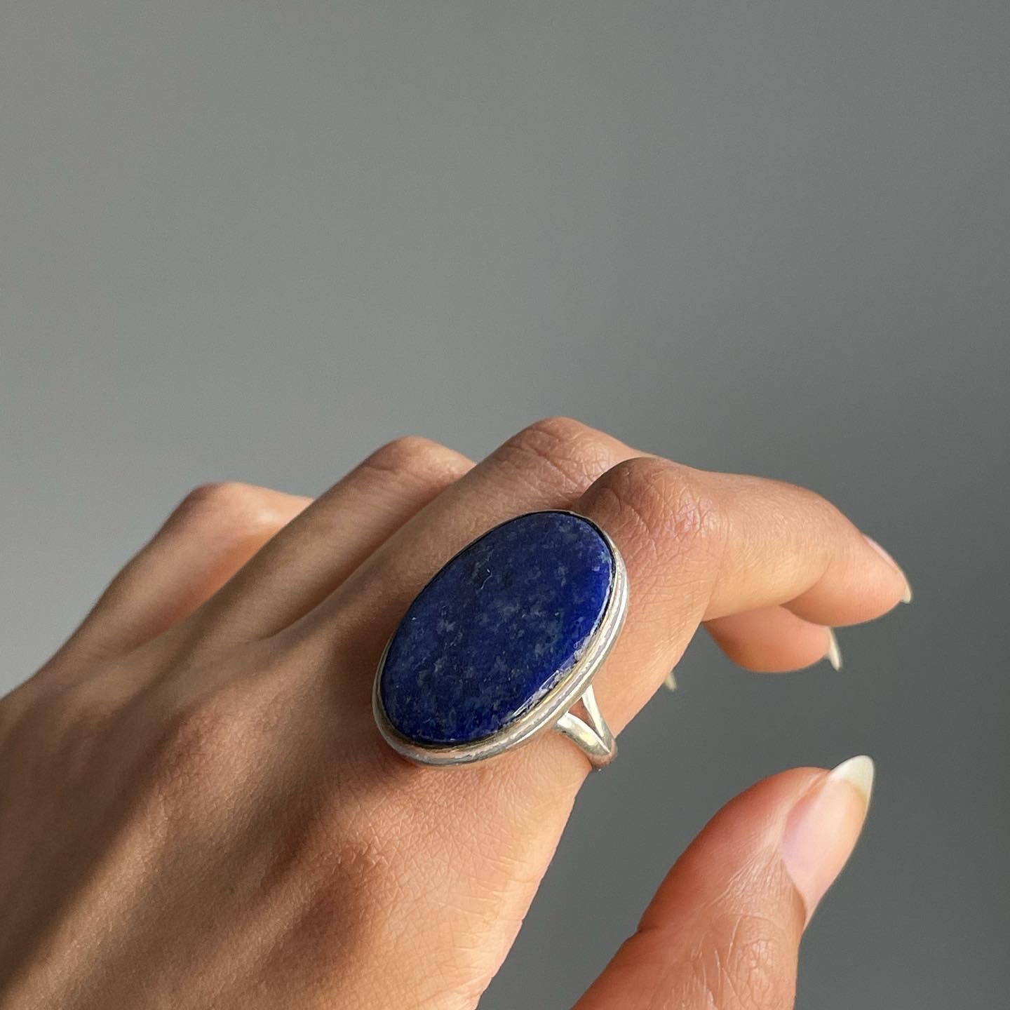 Lapis Lazuli Ring Sterling silver 925 | 7 | خاتم اللازورد فضة إسترليني