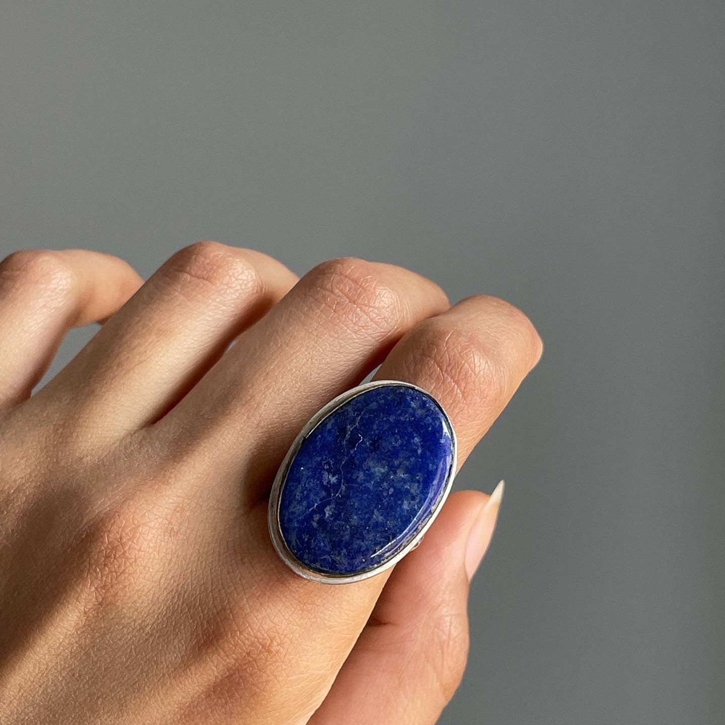 Lapis Lazuli Ring Sterling silver 925 | 7 | خاتم اللازورد فضة إسترليني