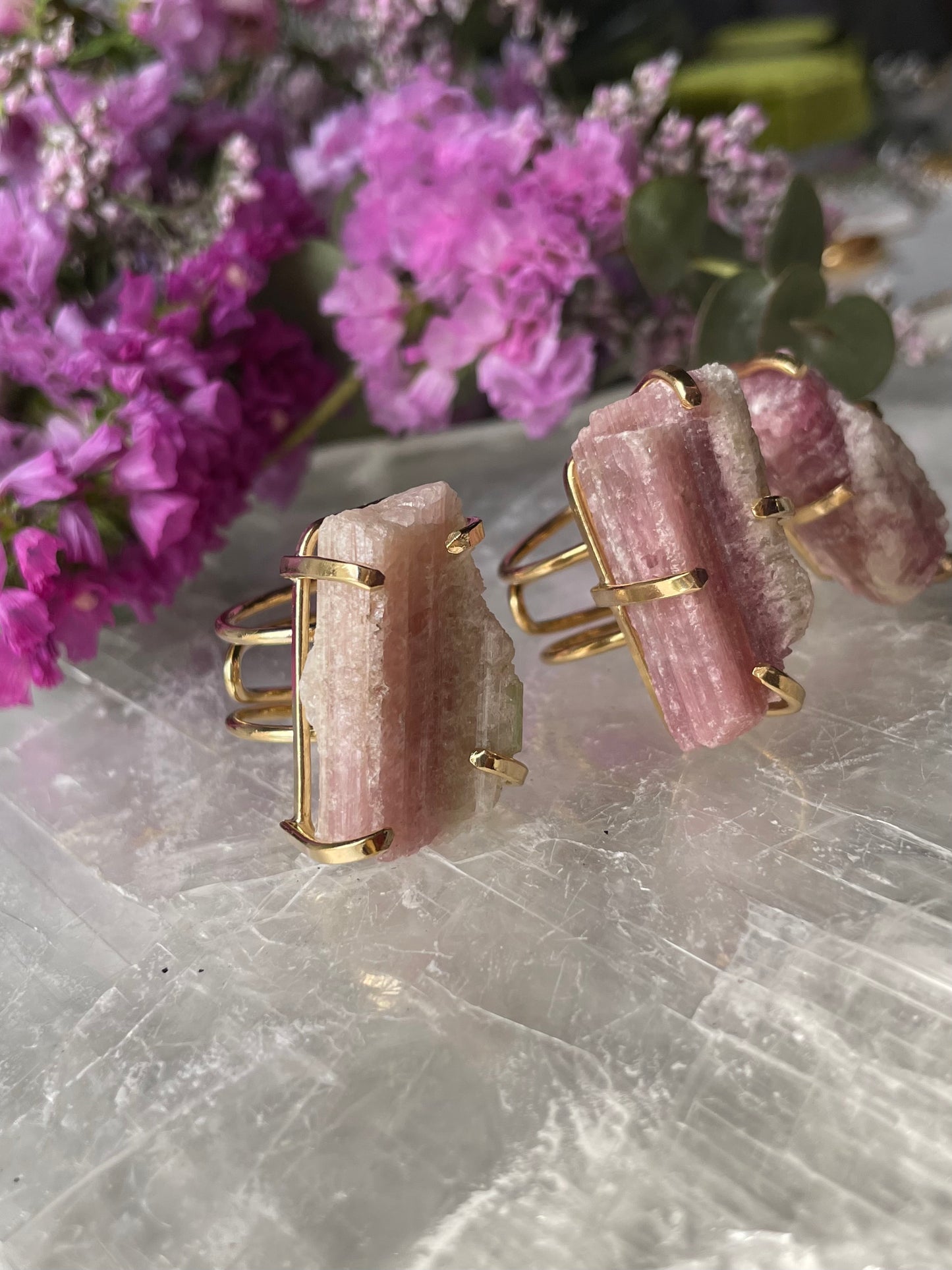 Pink Tourmaline Ring | Adjustable | تورمالين الوردي