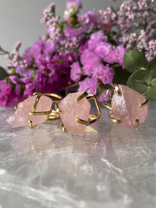 Rose Quartz Ring | Adjustable | كوارتز الزهري