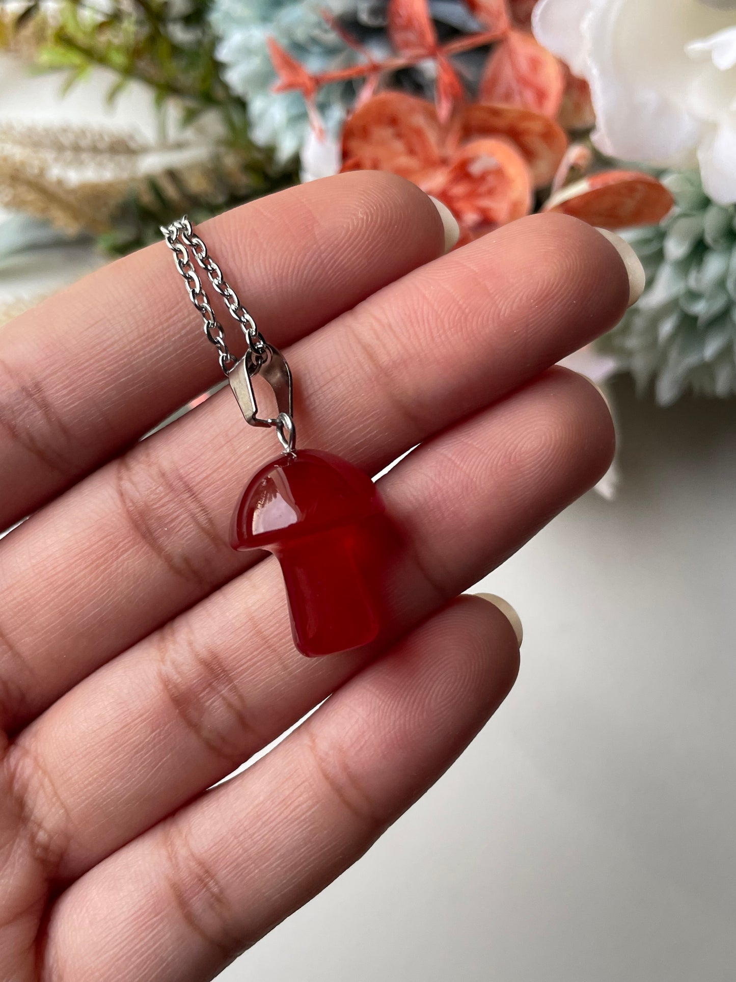 Carnelian Mushroom Pendant | كارنيليان