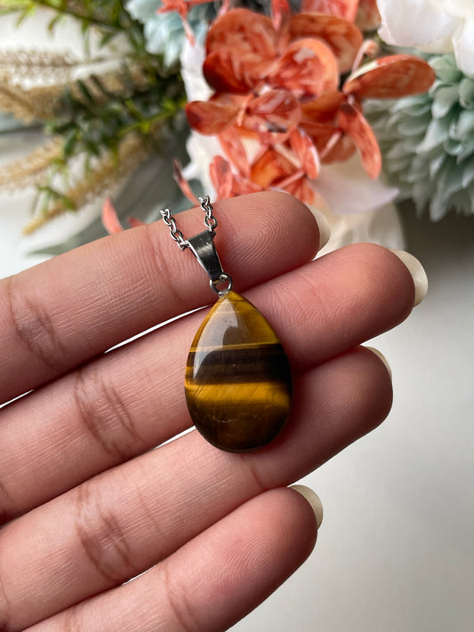 Tiger Eye Drop Pendant | عين النمر