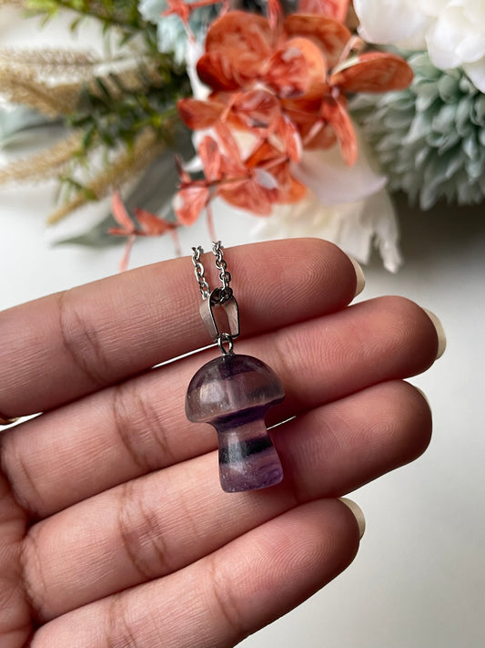 Fluorite Mushroom Pendant | فلوريت