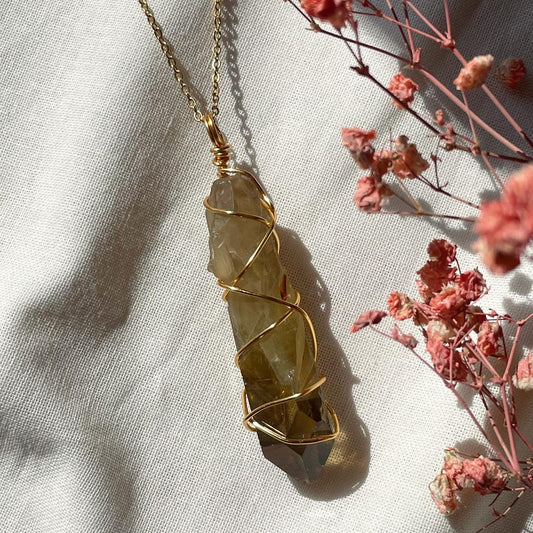 Smoky Quartz point Necklace | سموكي كوارتز